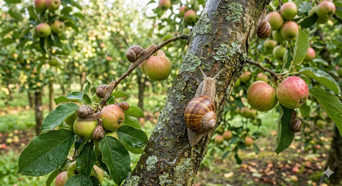 danger escargots sur pommier