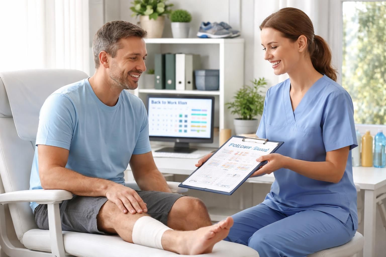 découvrez comment préparer et organiser votre retour au travail après une opération de l'épine calcanéenne, avec des conseils pratiques sur l'arrêt de travail et la reprise d'activité.