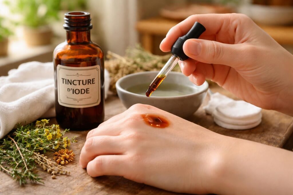 découvrez comment la teinture d'iode, remède de grand-mère naturel, peut soulager et améliorer vos problèmes cutanés grâce à ses bienfaits antiseptiques et cicatrisants.