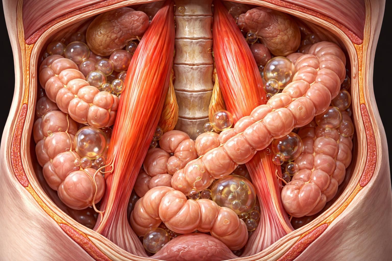 explorez comment le muscle psoas influence l'accumulation de gaz intestinaux et découvrez des solutions pour améliorer votre confort digestif.